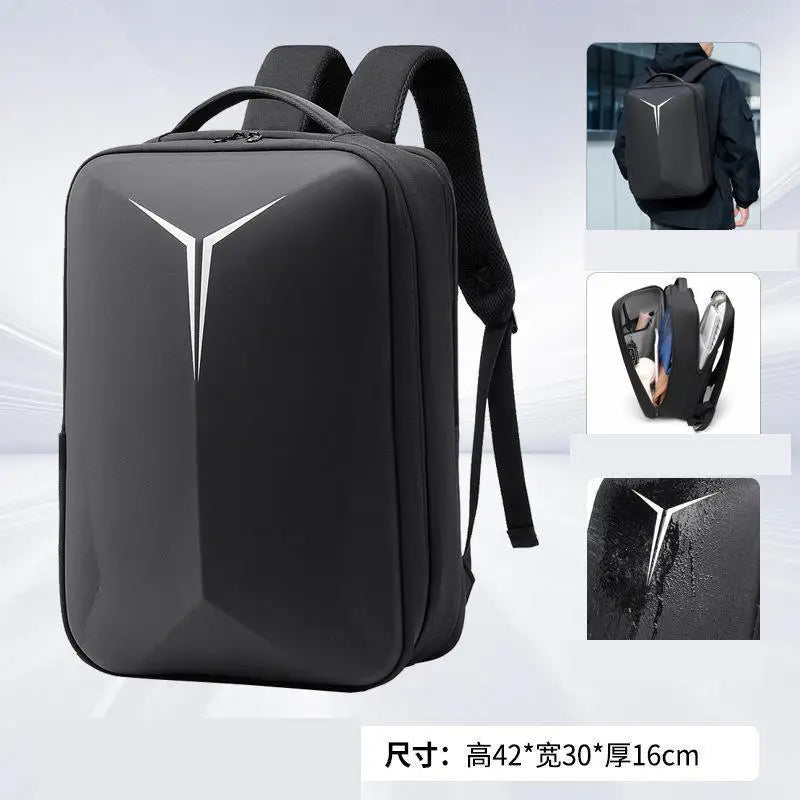 New Men's Backpack High-end Sense Fashion Travel Hard Shell Backpack Commuter Computer Bag Lightweight Large Capacity School Bag
