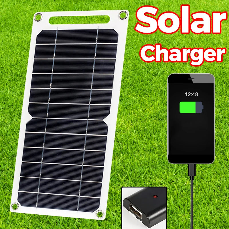 New 6W USB solar panel for outdoor mobile phone charging, power bank for camping, photovoltaic panel