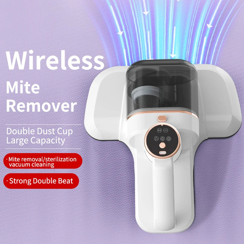 2026 Intelligent Mite Remover Dual Cup Mite Remover Three-stage Mite Remover Bed Mounted Household Vacuum Cleaner