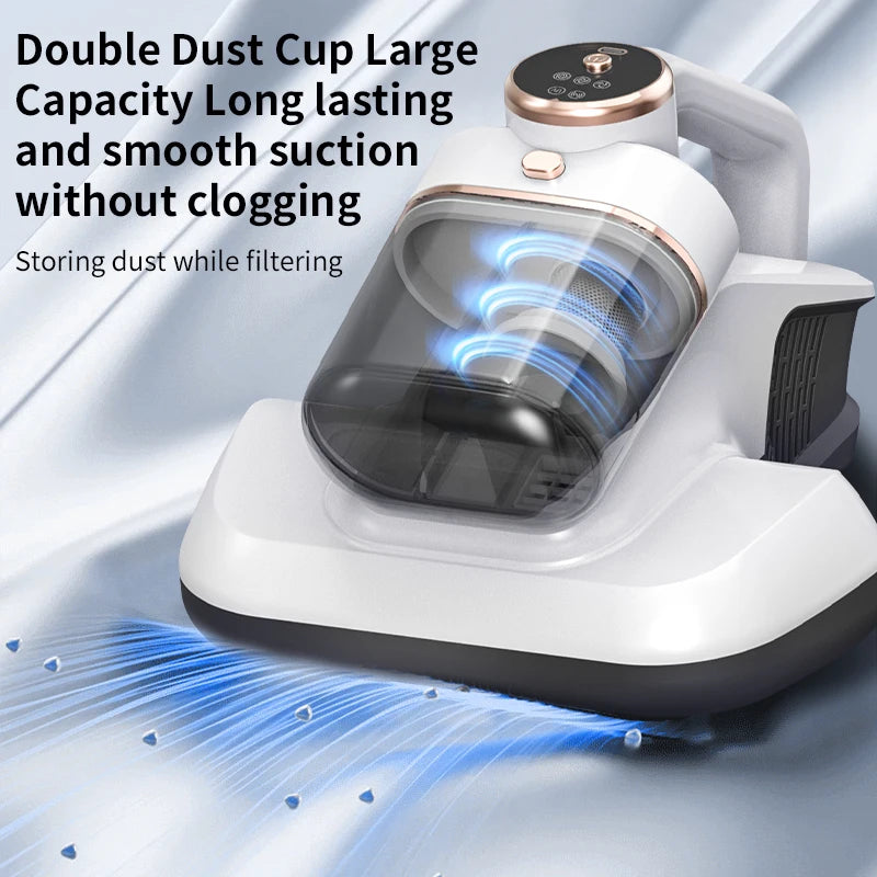 2026 Intelligent Mite Remover Dual Cup Mite Remover Three-stage Mite Remover Bed Mounted Household Vacuum Cleaner
